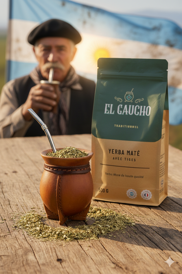mate argentin, gaucho argentin, avec yerba maté gaucho
