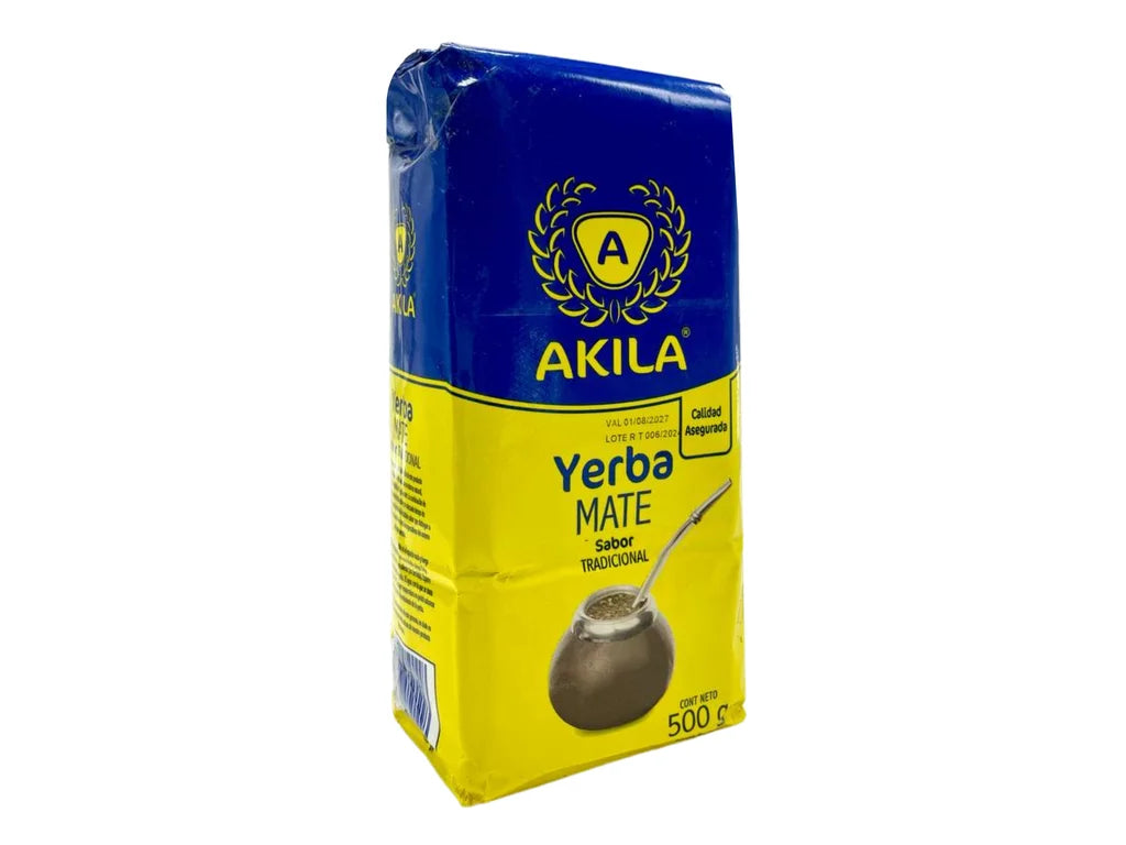 Akila PU1 500g — yerba maté type uruguayen en paquet bleu et jaune