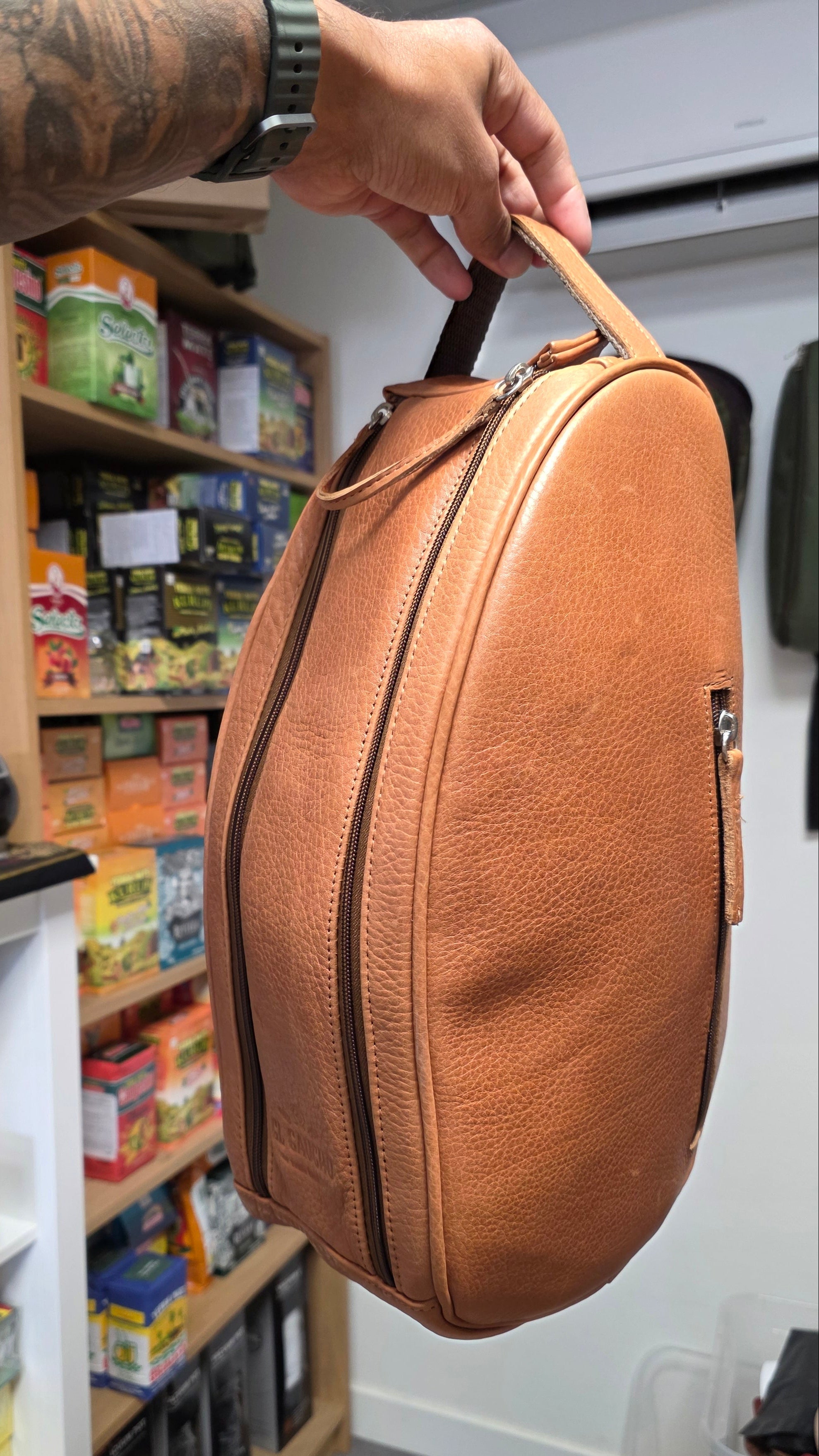 Matera Nomade camel, intérieur 100% imperméable et lavable