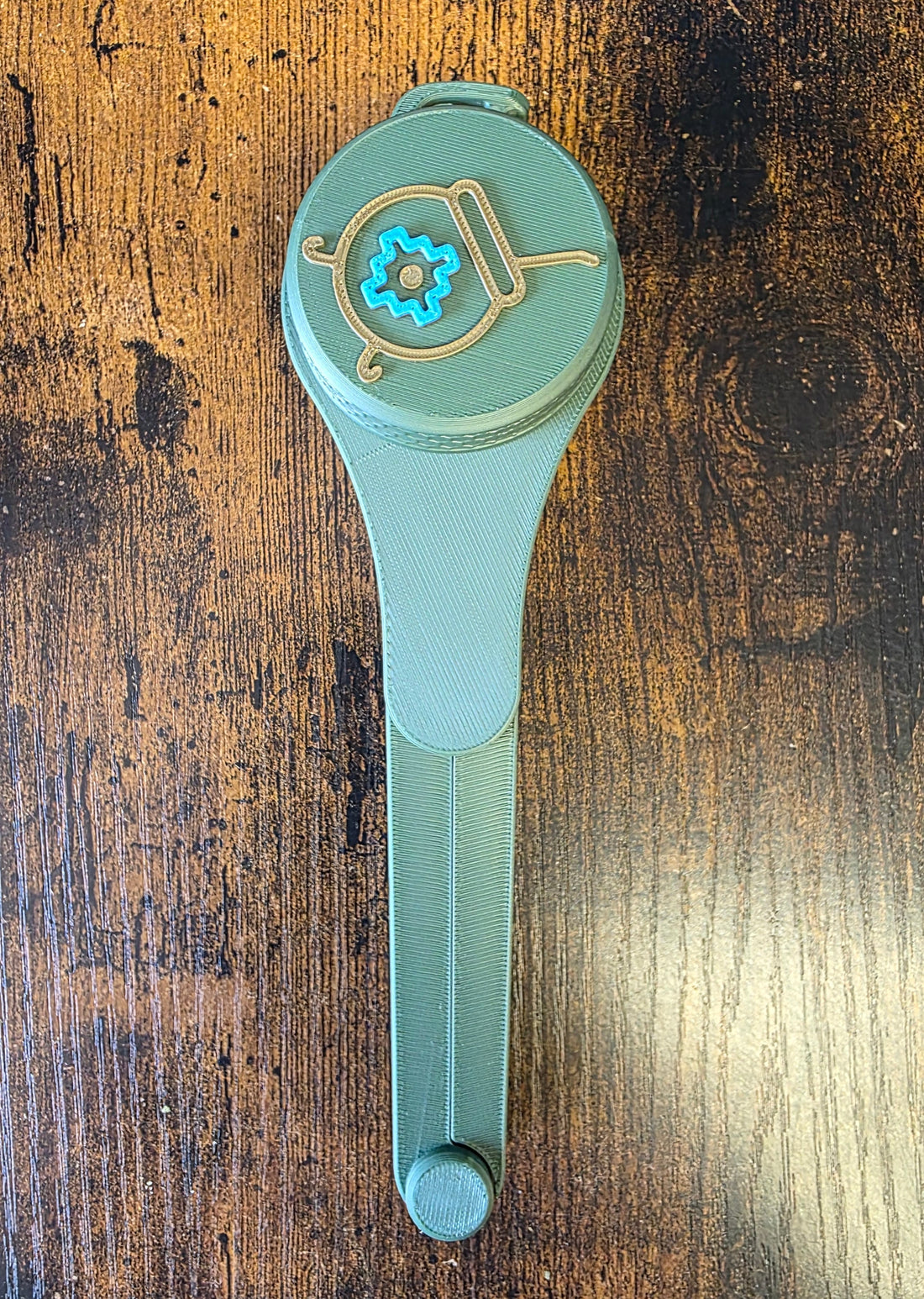 Bec verseur Gaucho pour paquet de yerba 1 kg, ferme, vert El Gaucho avec chakana turquoise
