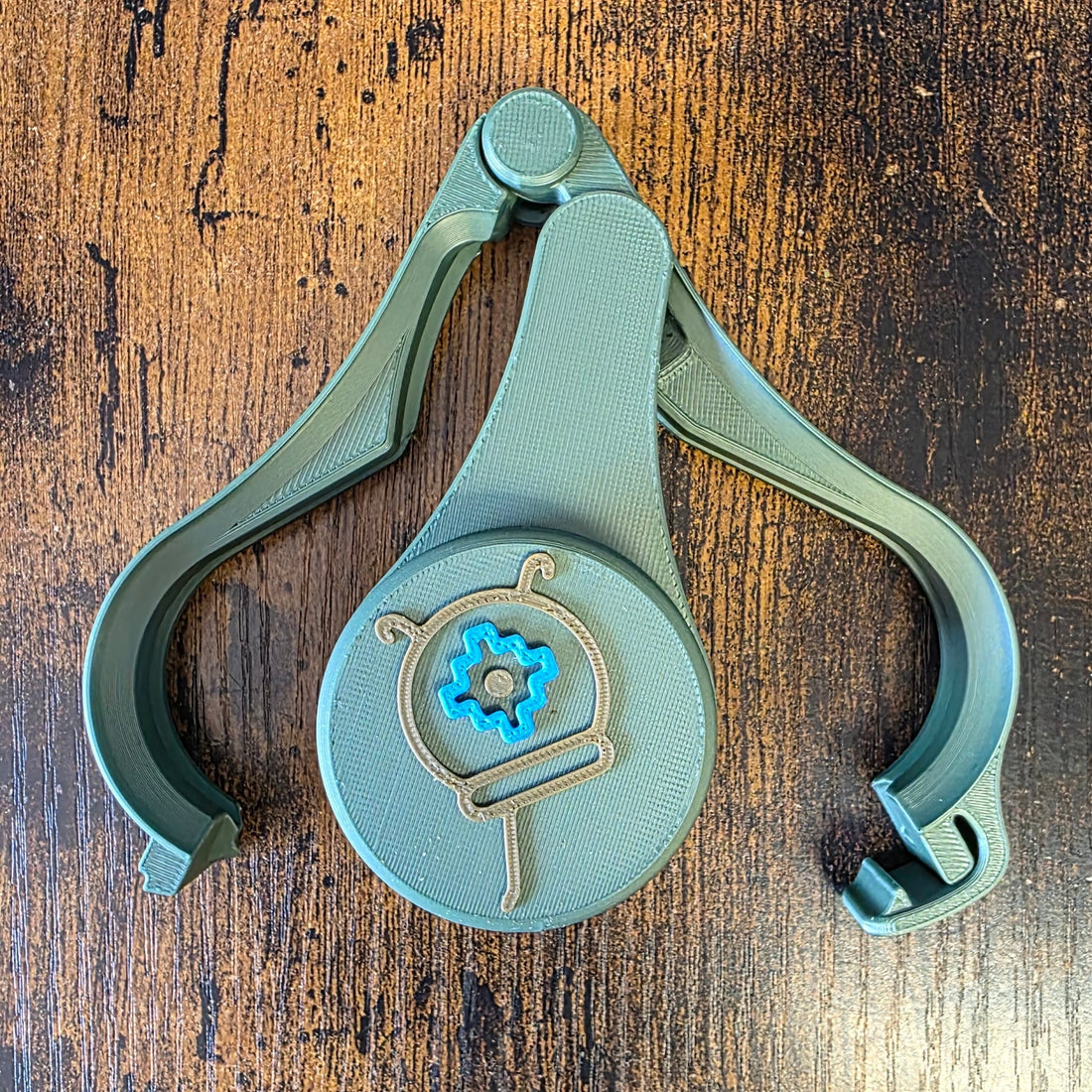 Bec verseur Gaucho pour paquet de yerba 500 g, ferme, vert El Gaucho avec chakana turquoise