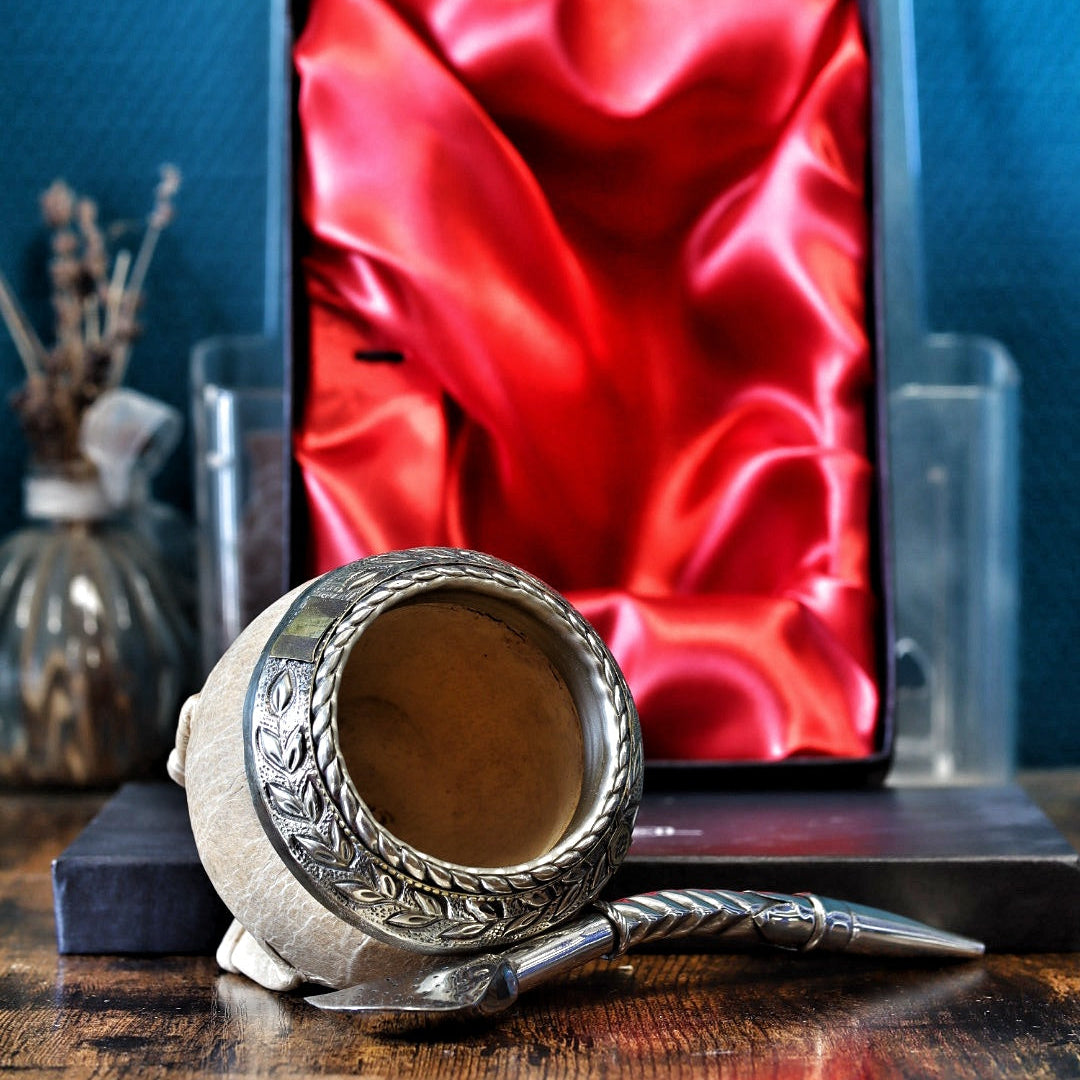 Virole alpaca lauriers couronne bronze mate torpedo cuir brut couché avec bombillón exemplaire 10
