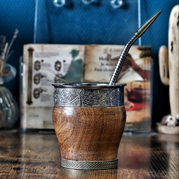 Maté Impérial Barril "Double Bronze" (Caroubier & Alpaga) + Bombilla