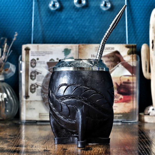 Maté Torpedo Labrado Noir - Virole Ciselée (Pièce Unique N°2)