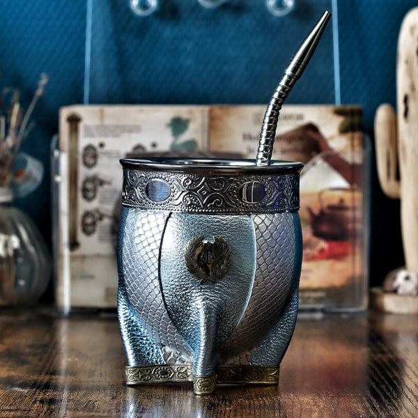 Maté Imperial AFA Premium - Édition Cinta Abstracta (Céleste & Blanc)