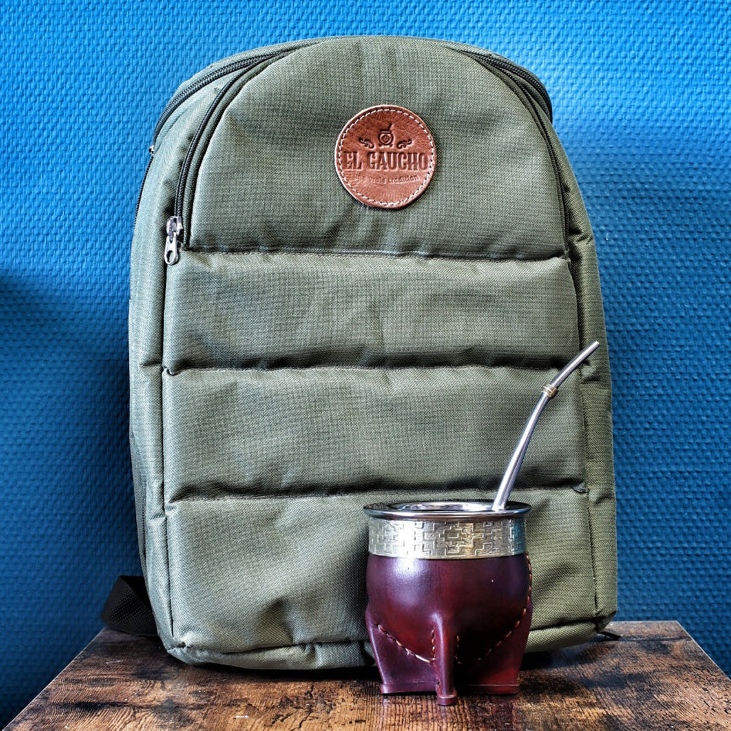Pack Sport Impérial — sac à dos sport vert et Maté Impérial Deluxe Pampa borravino — El Gaucho