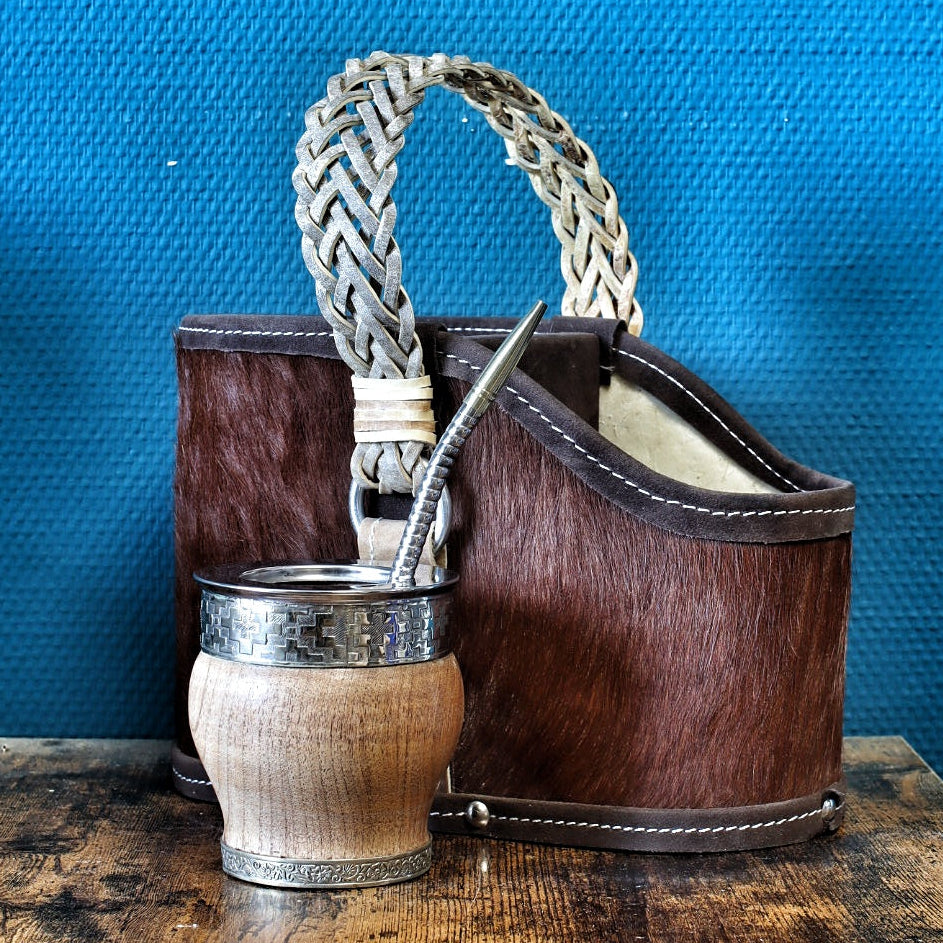 Pack Matera Chocolat — Mate Barril Caroubier + Matera Cuir Poil de Vache — photo 1