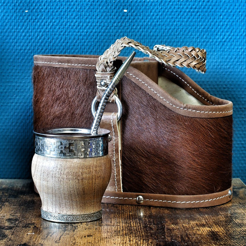 Pack Matera Chocolat — Mate Barril Caroubier + Matera Cuir Poil de Vache — photo 1