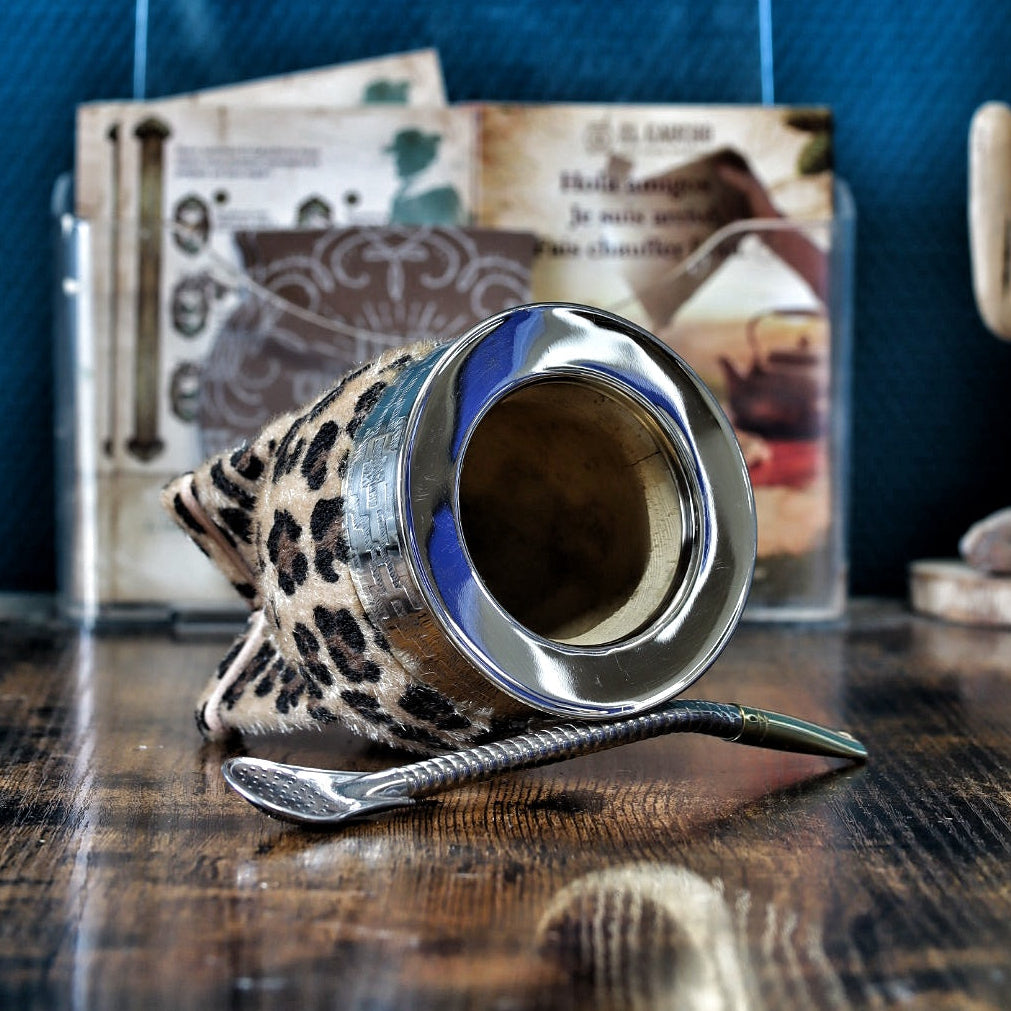Mate Impérial Animal Print — Virole Ciselée Motif Pampa