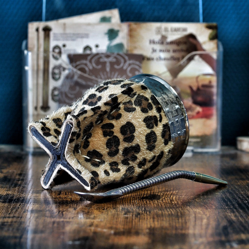 Mate Impérial Animal Print — Virole Ciselée Motif Pampa