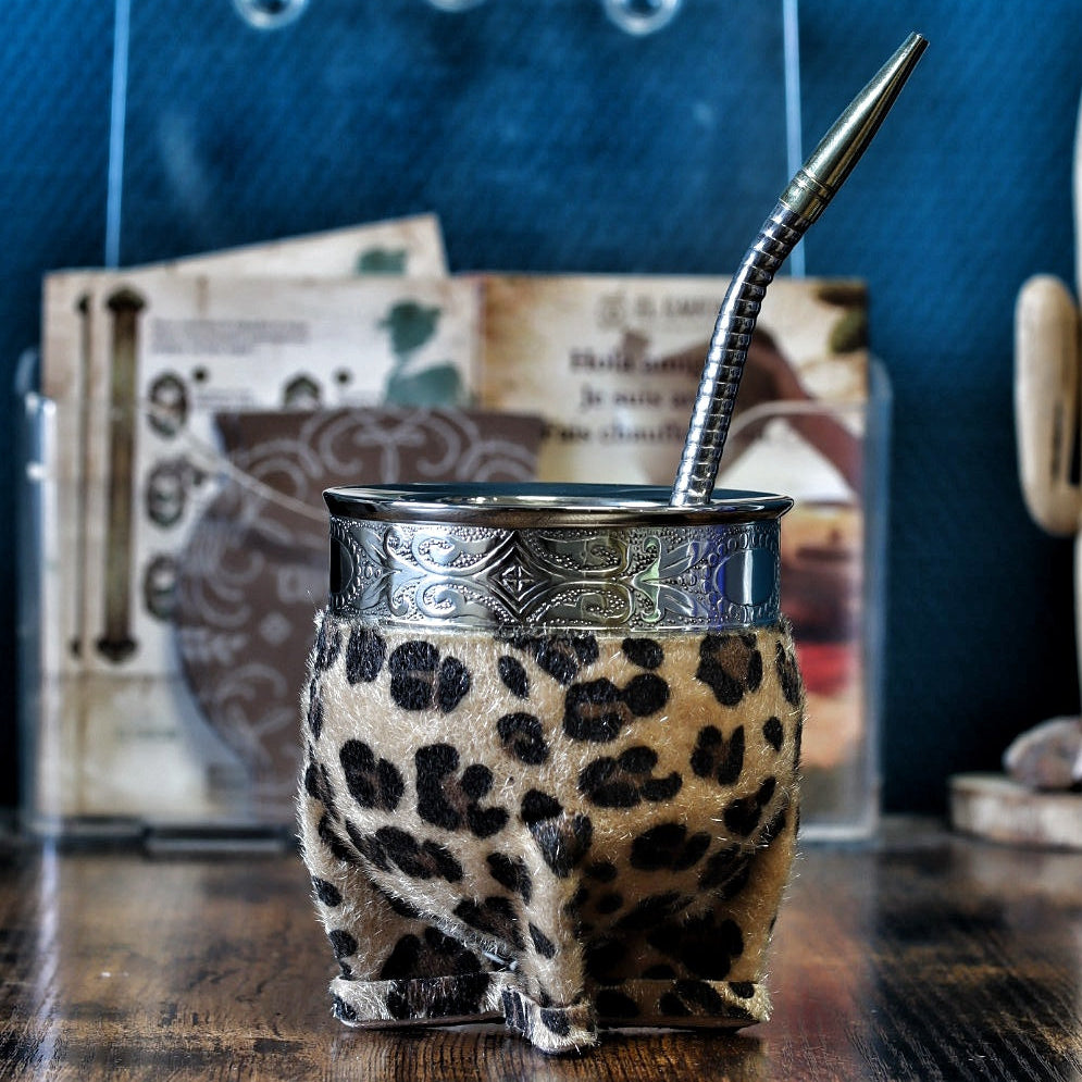 Mate Impérial Animal Print — Virole Ciselée Motifs Abstraits Fine