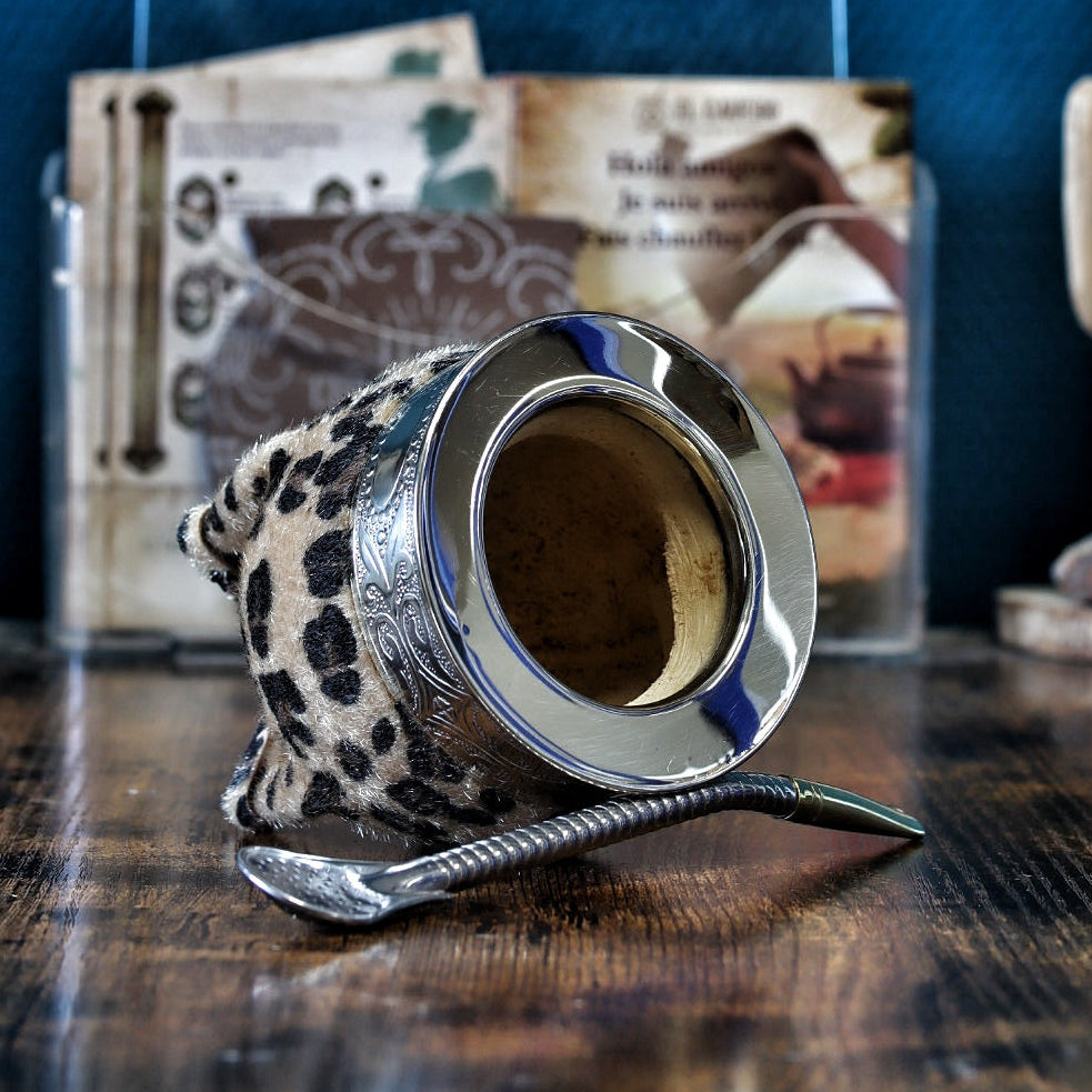 Mate Impérial Animal Print — Virole Ciselée Motifs Abstraits Fine