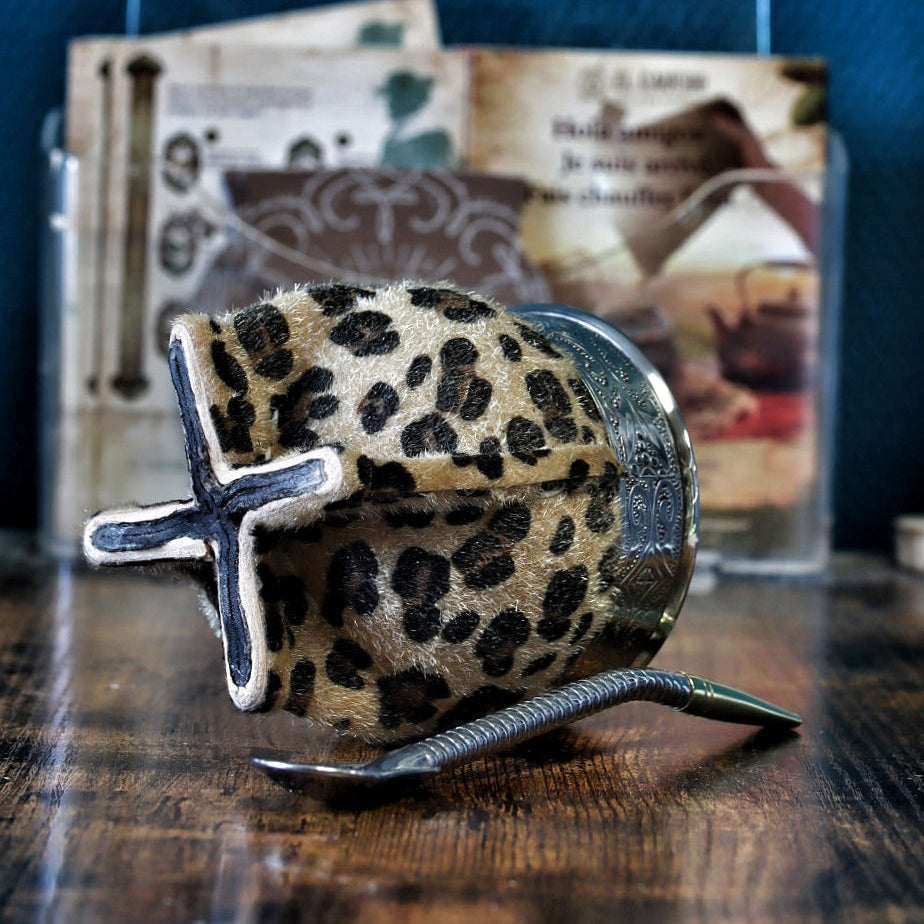 Mate Impérial Animal Print — Virole Ciselée Motifs Abstraits Fine