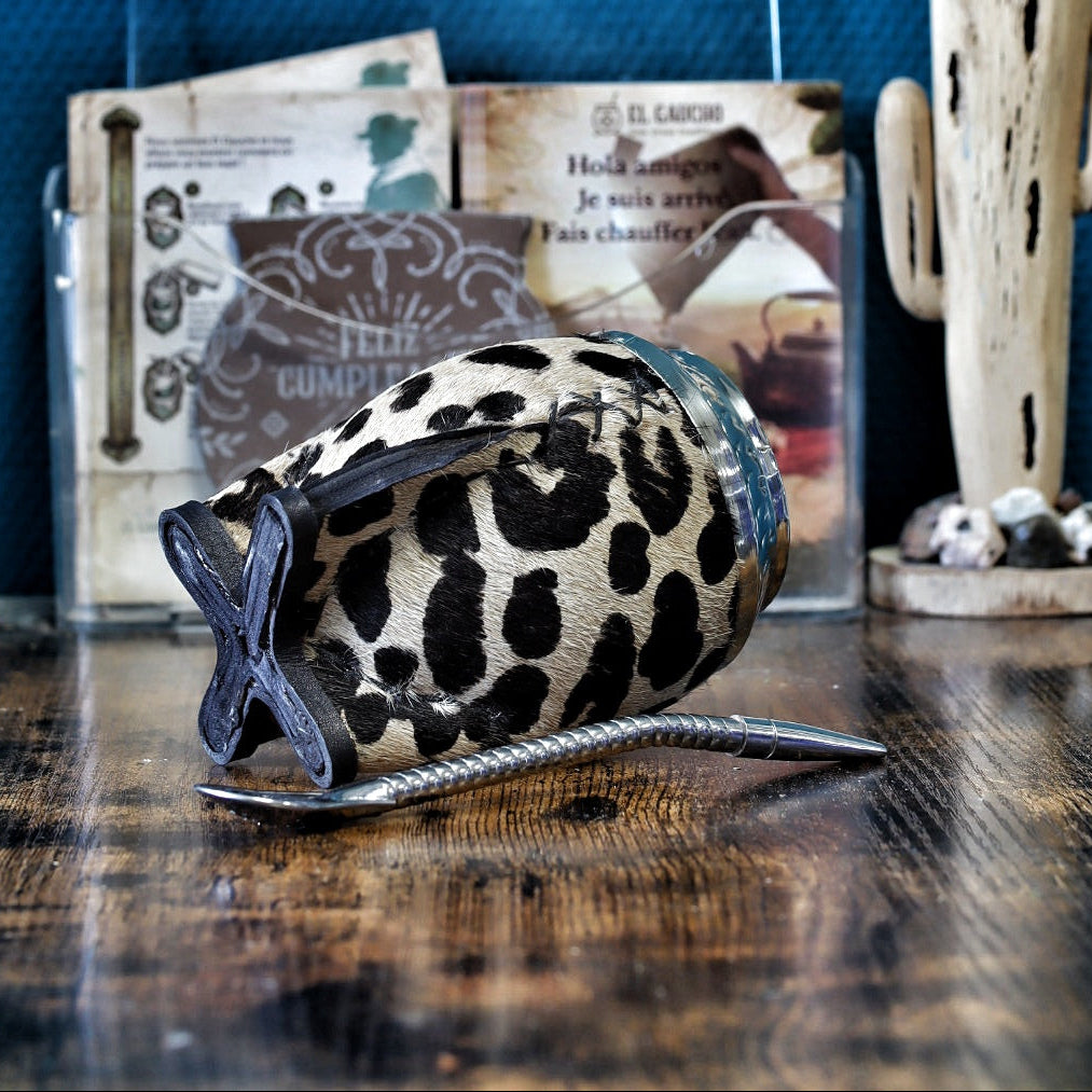 Mate Torpedo Animal Print Léopard — base avec pieds renforcés