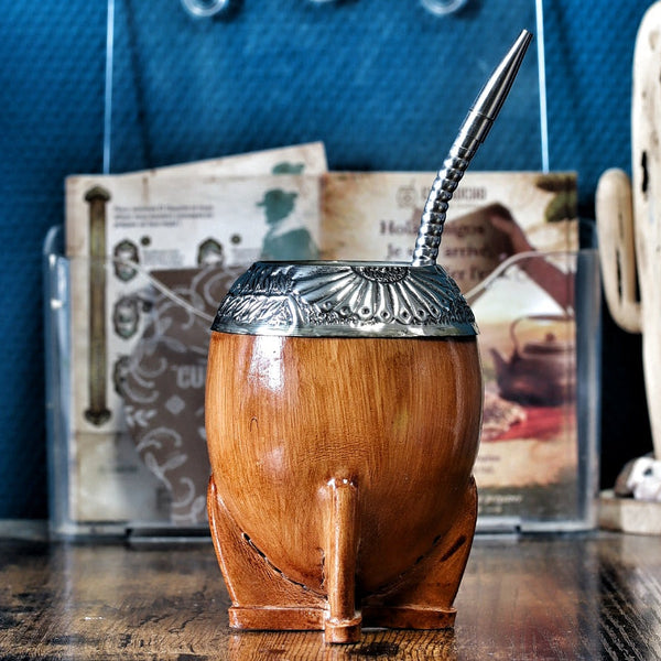 Maté Torpedo Premium Camel Bois — Modèle 2 (250 ml)