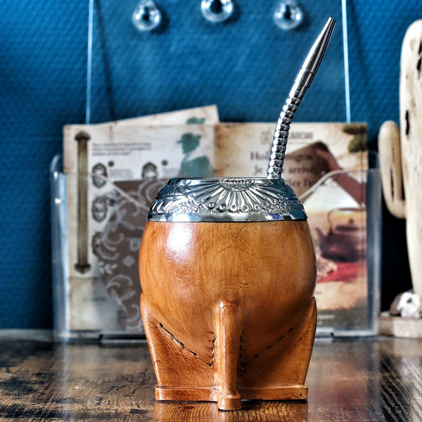 Maté Torpedo Premium Camel Bois — Modèle 4 (250 ml)