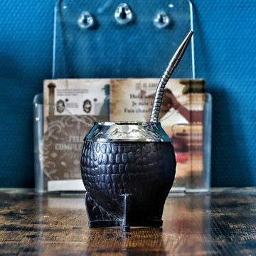 Maté Torpedo Premium Croco Noir N°2 — cuir effet crocodile