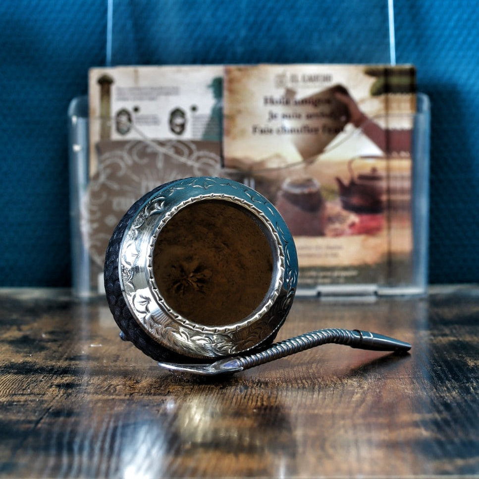 Maté Torpedo Premium Croco Noir N°2 — cuir effet crocodile — vue de face