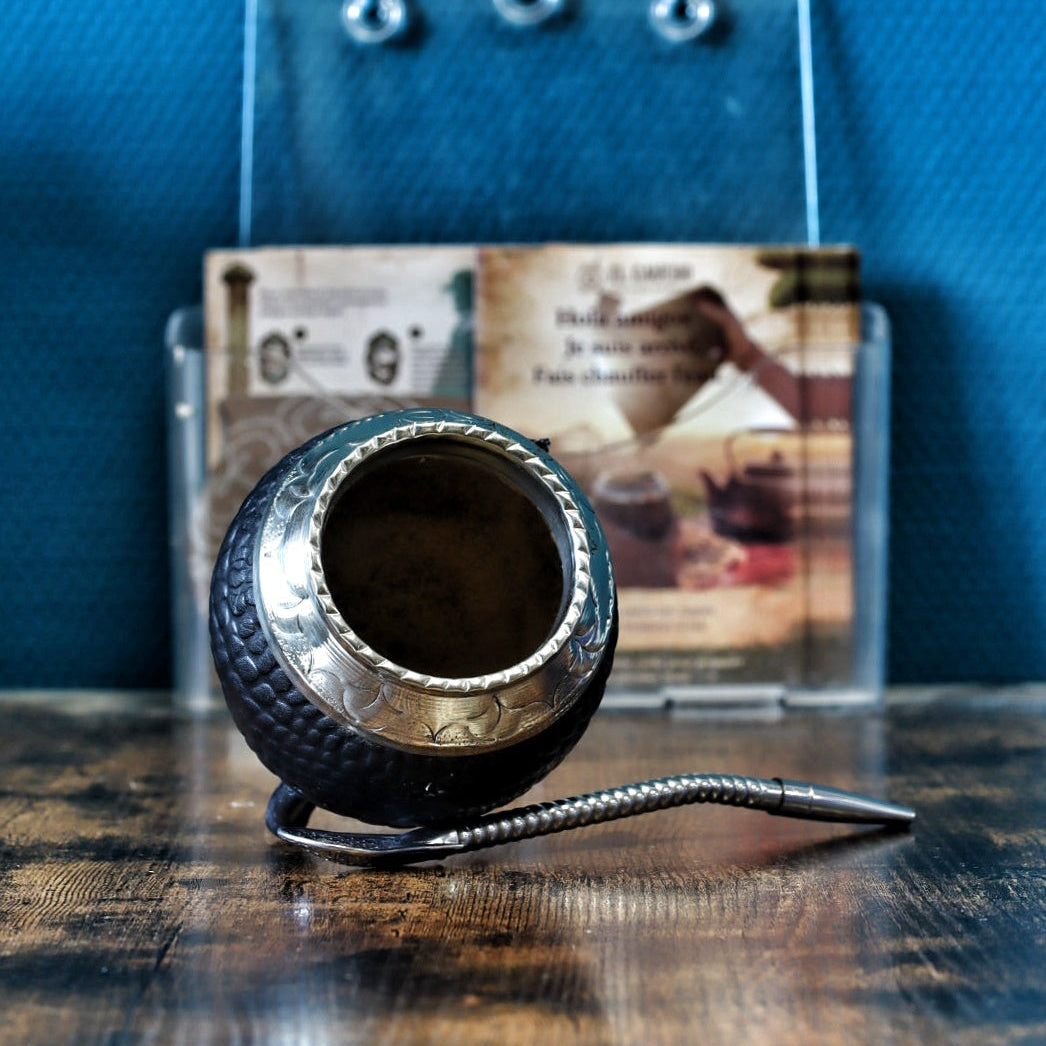 Maté Torpedo Premium Croco Noir N°1 — cuir effet crocodile — vue de face