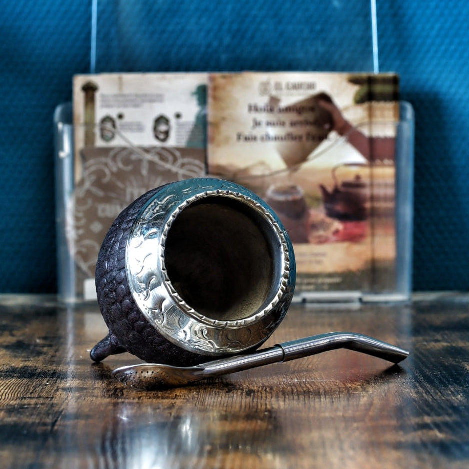 Maté Torpedo Premium Croco Marron Chocolat — cuir effet crocodile — vue de face