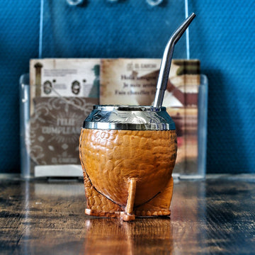 Maté Torpedo Premium Croco Camel N°2 — cuir effet crocodile