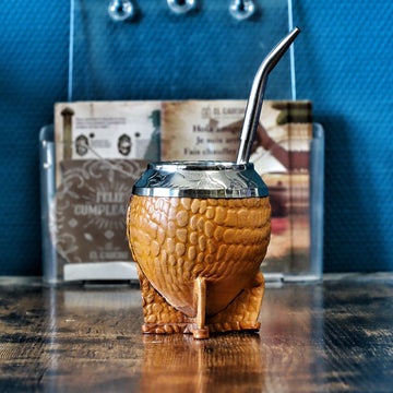 Maté Torpedo Premium Croco Camel N°1 — cuir effet crocodile