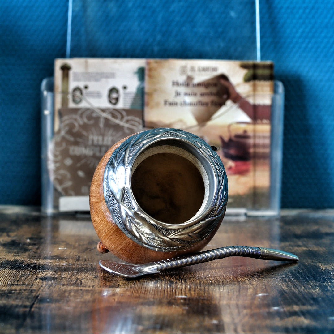 Maté Torpedo Premium Camel Bois — Modèle 7 — aspect bois — vue de profil