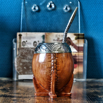 Maté Torpedo Premium Camel Bois — Modèle 8 — aspect bois