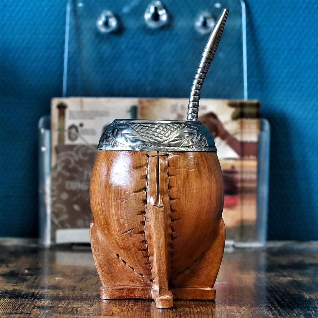 Maté Torpedo Premium Camel Bois — Modèle 1 — aspect bois