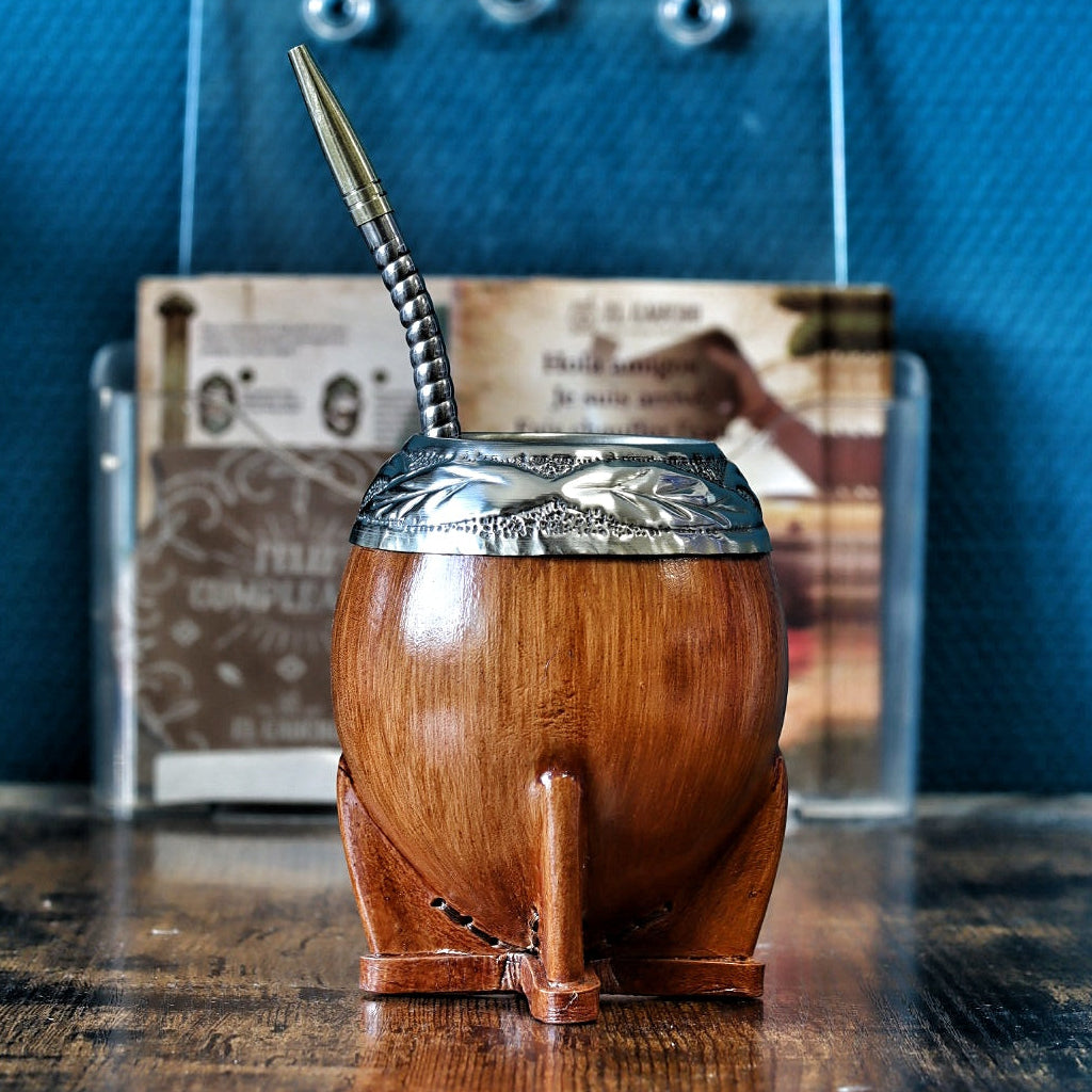 Maté Torpedo Premium Camel Bois — Modèle 2 — aspect bois