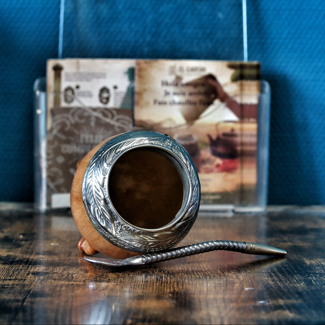 Maté Torpedo Premium Camel Bois — Modèle 3 — aspect bois — vue de profil