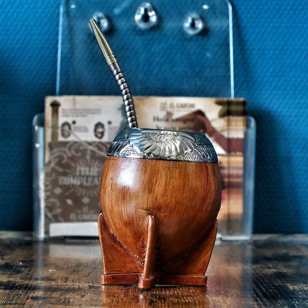 Maté Torpedo Premium Camel Bois — Modèle 4 — aspect bois