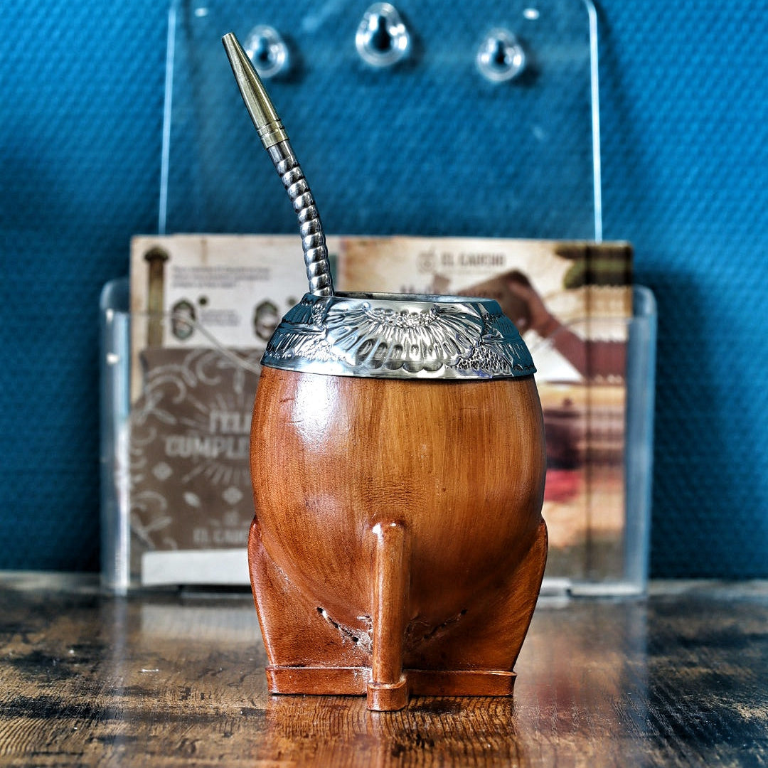 Maté Torpedo Premium Camel Bois — Modèle 5 — aspect bois