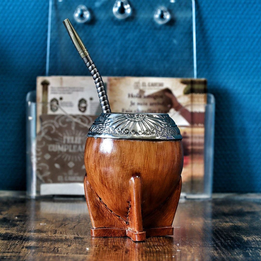 Maté Torpedo Premium Camel Bois — Modèle 6 — aspect bois
