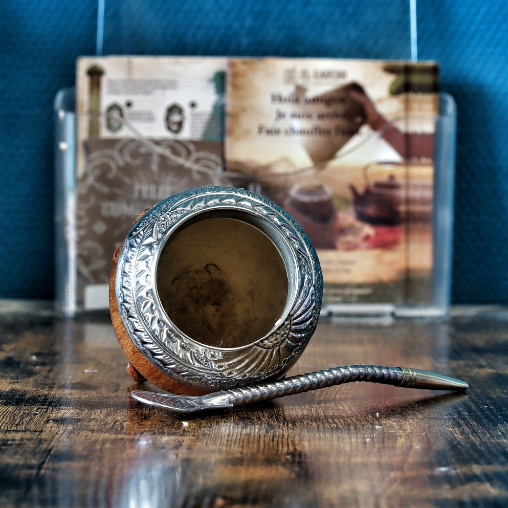 Maté Torpedo Premium Camel Bois — Modèle 6 — aspect bois — vue de profil