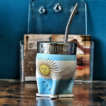 Maté Argentina — Édition Sol de Mayo — aux couleurs du drapeau argentin
