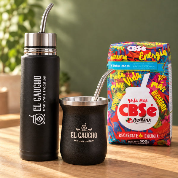Pack Matero : Mate Listo + Maté Gaucho Inox + Yerba