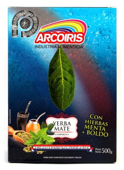 Arcoíris Menta Boldo – Yerba Maté Paraguayenne aux Herbes 500g - El Gaucho une vraie tradition
