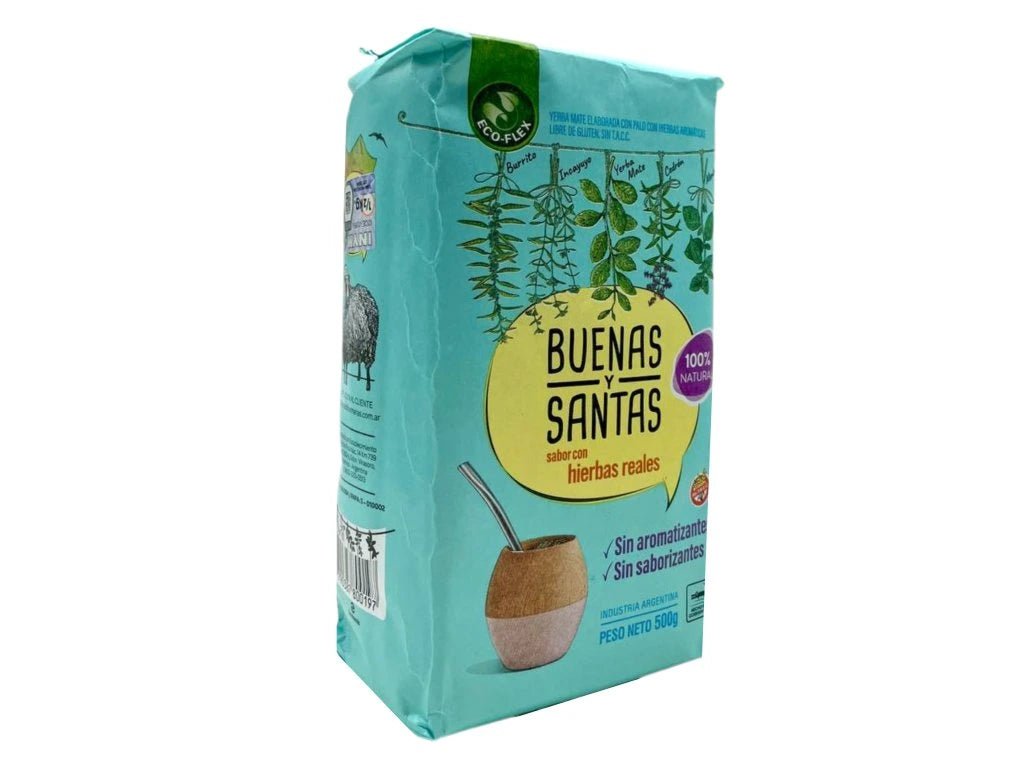 Buenas Santas con Hierbas 500g - Yerba Maté Naturelle Argentine - El Gaucho