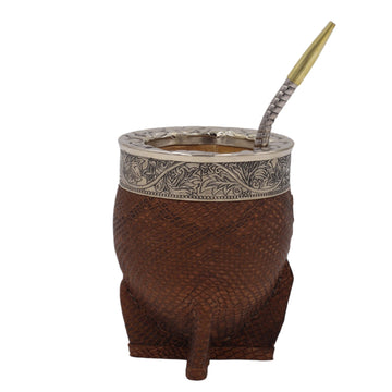 Calebasse Imperial Exotique Effet Serpent - Cuir Embossé - El Gaucho une vraie tradition