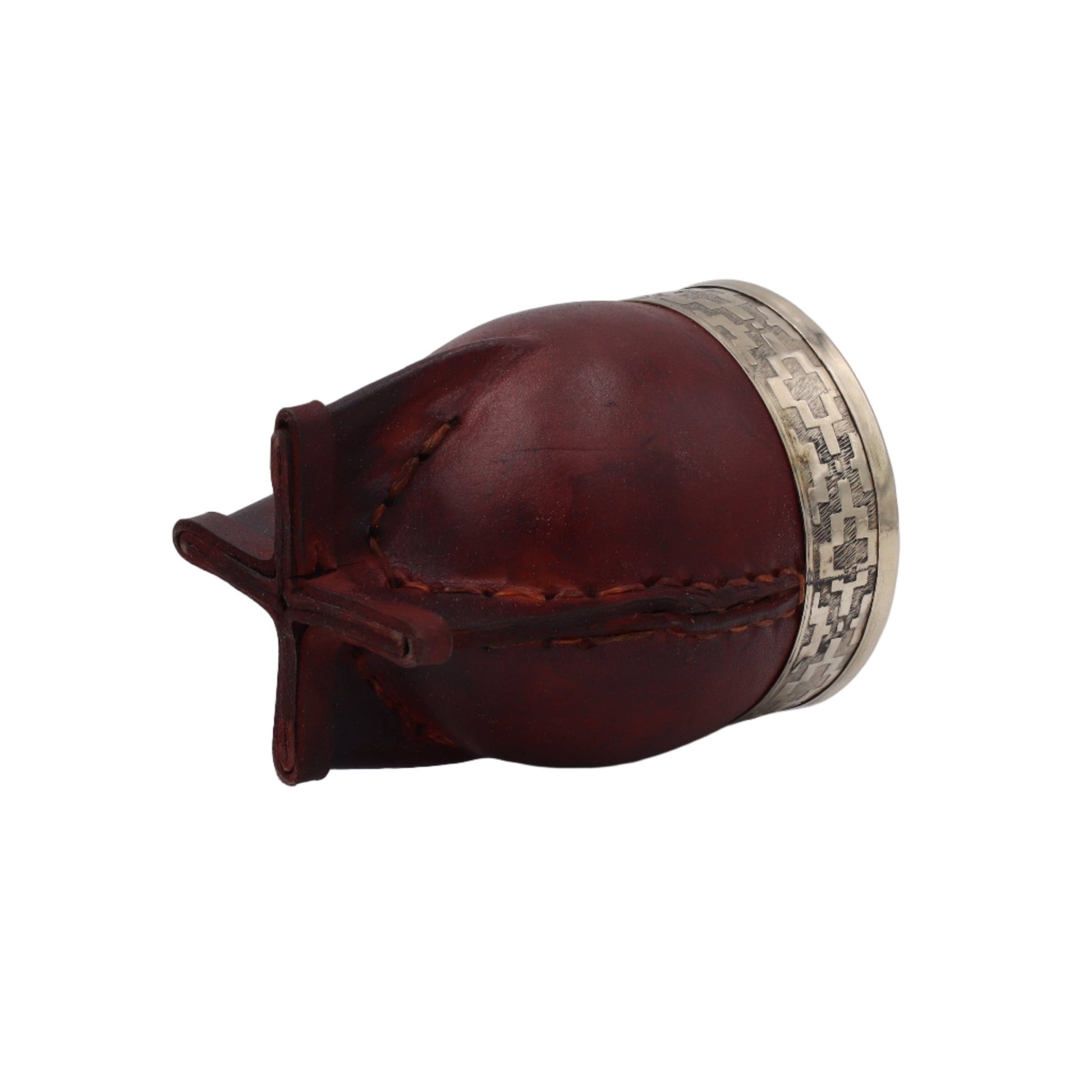 Calebasse Impériale "Classique" — Cuir Bordeaux (250ml) - El Gaucho