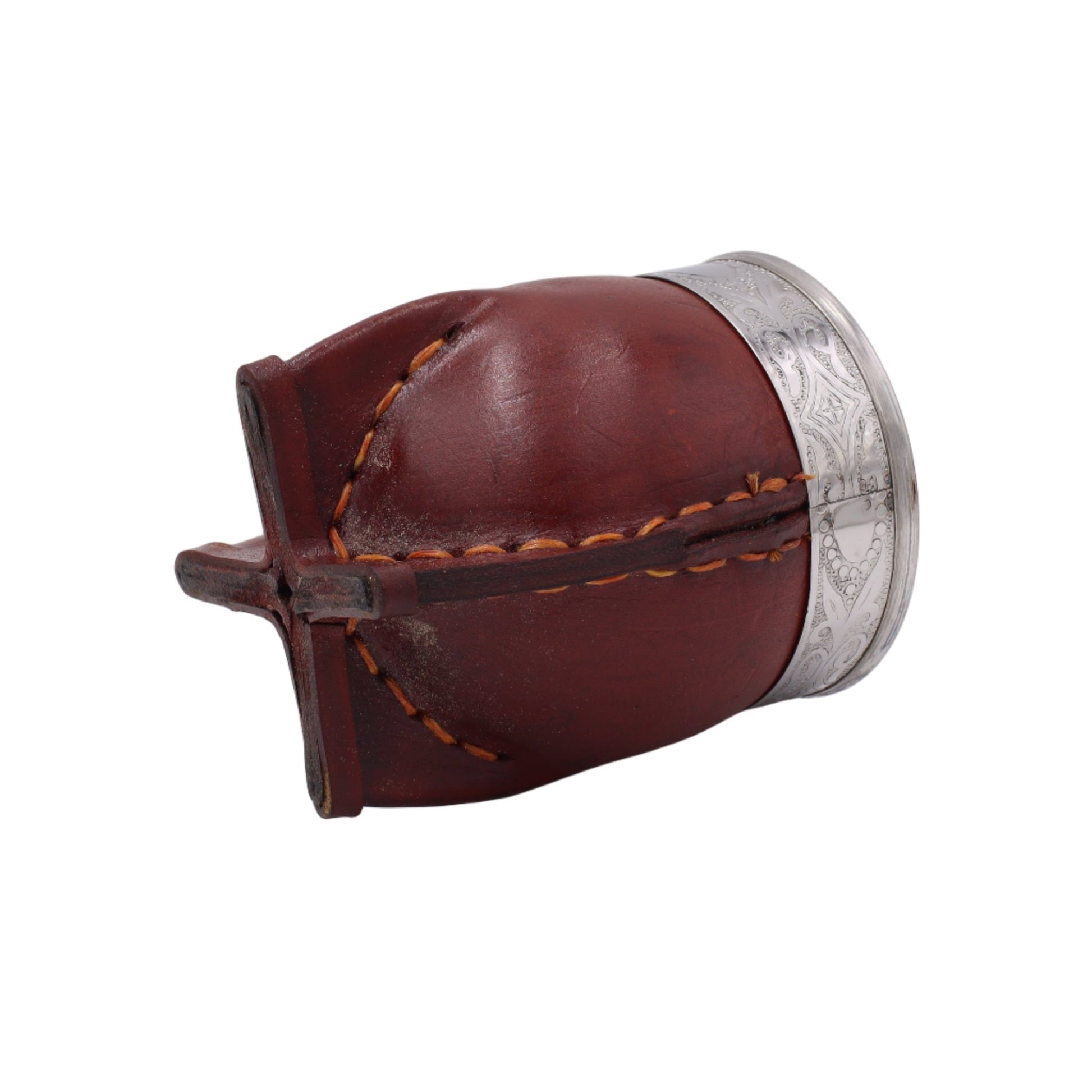 Calebasse Impériale "Lisse" — Cuir Bordeaux & Alpaga Poli - El Gaucho