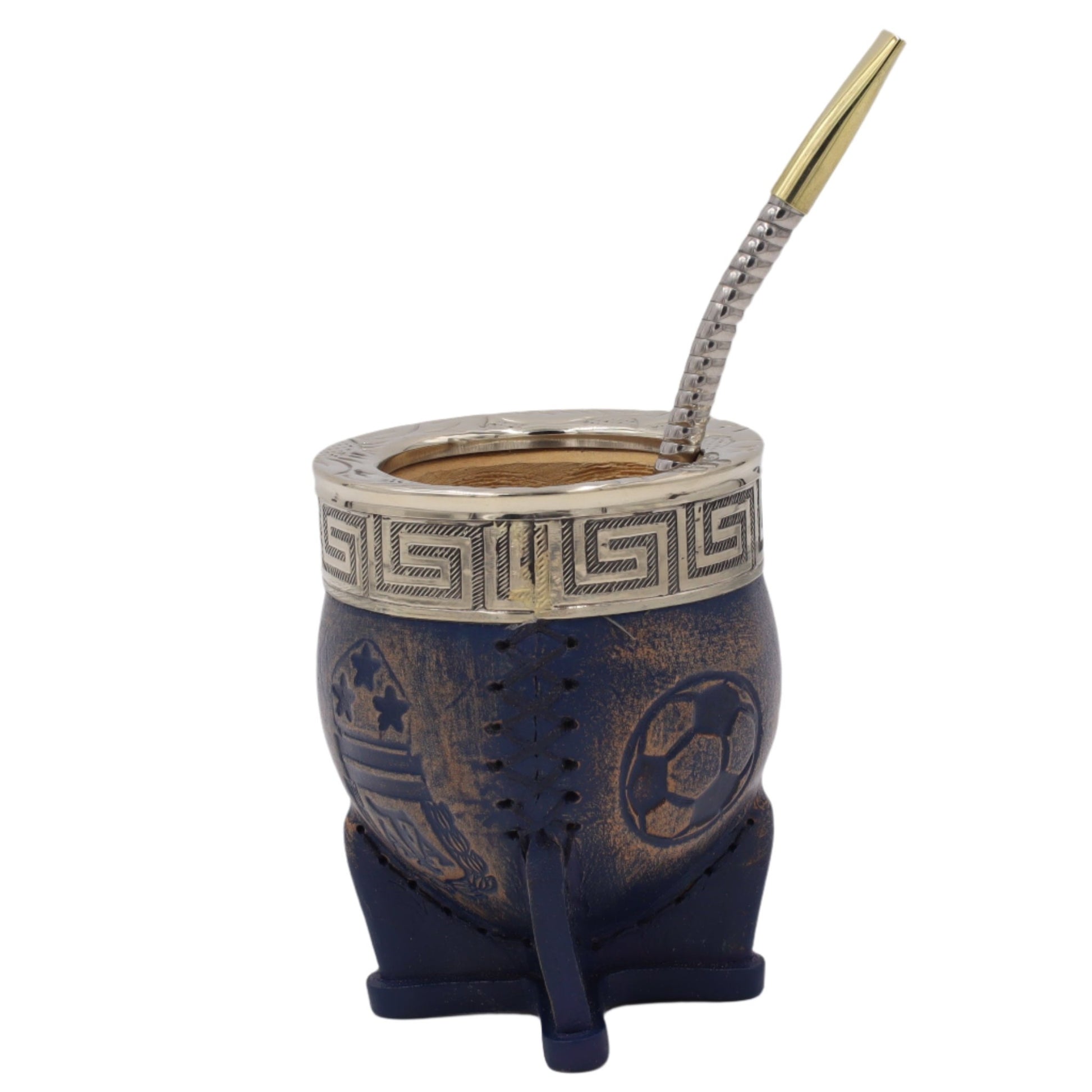 Calebasse Boca Juniors cuir Xeneize 260–270 ml | El Gaucho Calebasse Boca Juniors cuir Xeneize 260–270 ml | El Gaucho