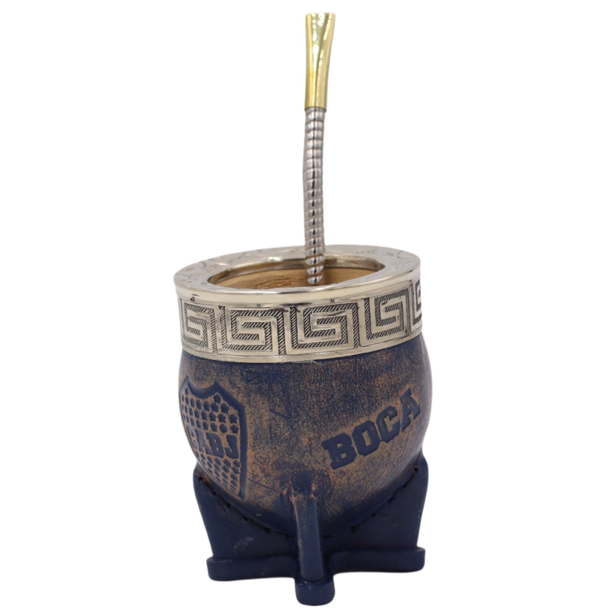 Calebasse Mate Boca Juniors - Cuir Argentin Xeneize - El Gaucho une vraie tradition