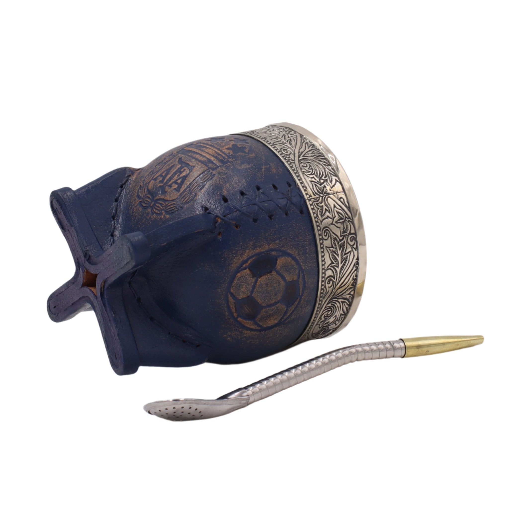 Calebasse Mate Boca Juniors - Cuir Argentin Xeneize - El Gaucho une vraie tradition