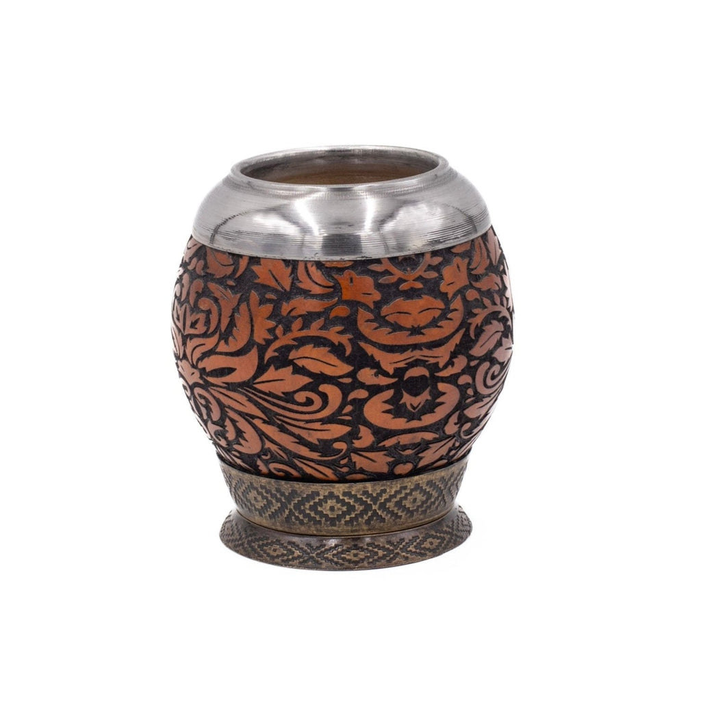 Calebasse Mate Torpedo Gravé - Base Métal 250ml - El Gaucho une vraie tradition