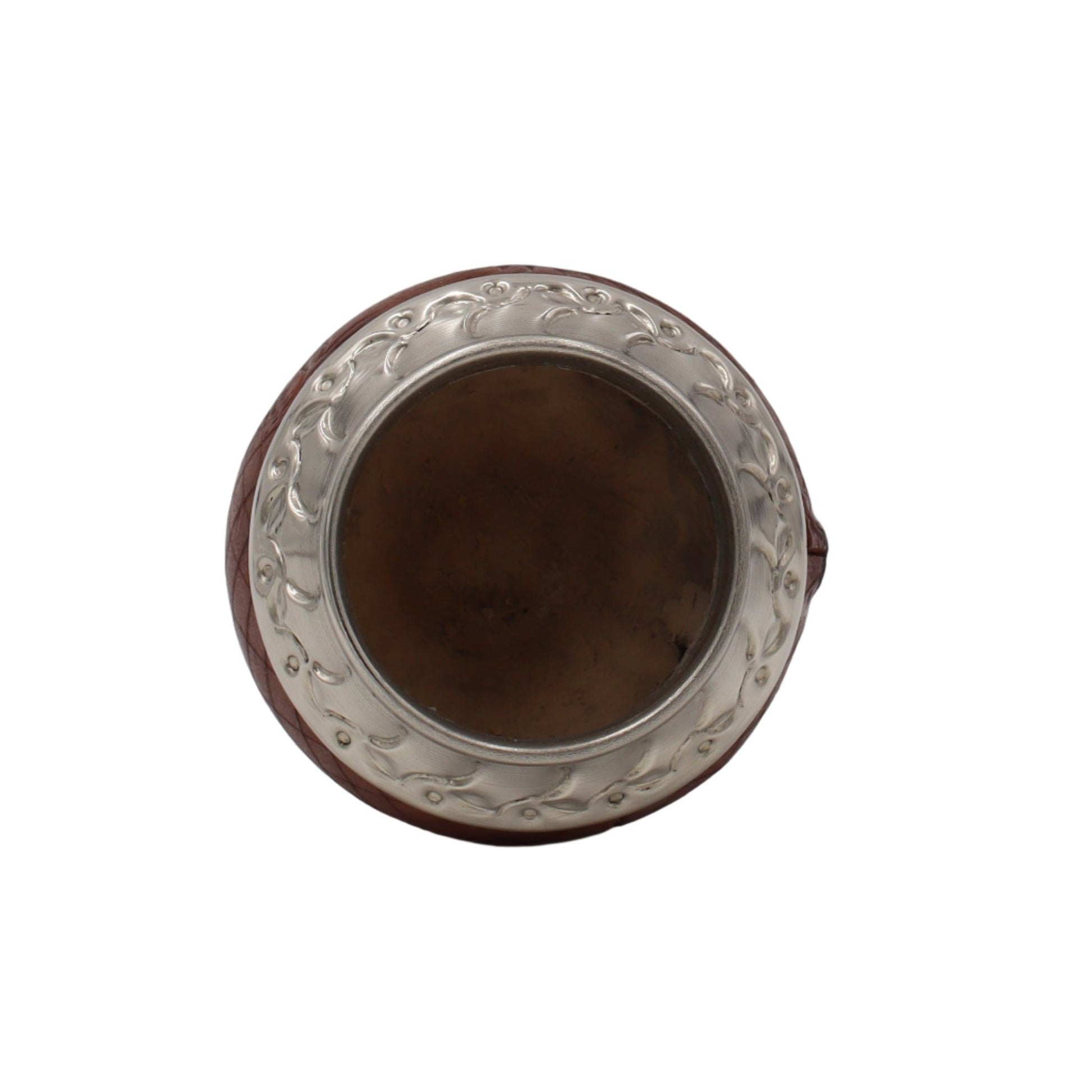 Calebasse Torpedo Maître Collection - Cuir Gravé & Alpaca Artisanal - El Gaucho