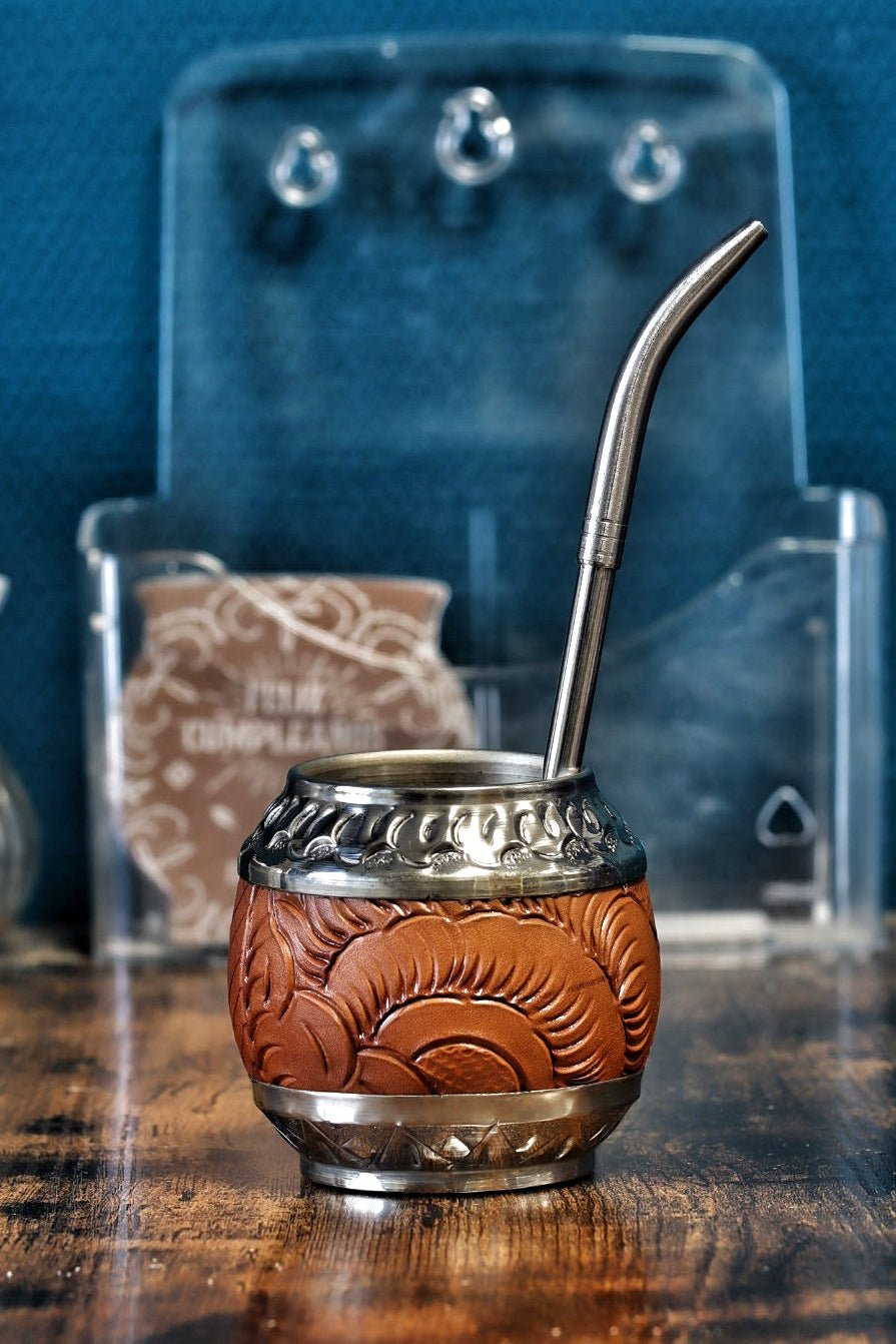 Calebasse Torpedo Maître - Cuir Gravé & Alpaca - Édition Limitée - El Gaucho