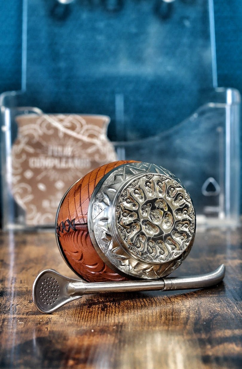 Calebasse Torpedo Maître - Cuir Gravé & Alpaca - Édition Limitée - El Gaucho