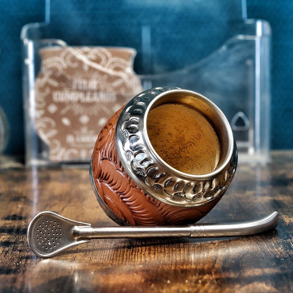 Calebasse Torpedo Maître - Cuir Gravé & Alpaca - Édition Limitée - El Gaucho